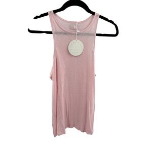 NWT Sarahs Day x White Fox Active Pink Linen Blend Racerback Tank Top Large